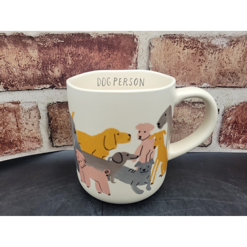 Opalhouse Dog Person Mug 16 oz Stoneware Different Breed Puppies Animal Lovers